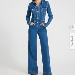 Express Blue Denim Jumpsuit New With Tags
